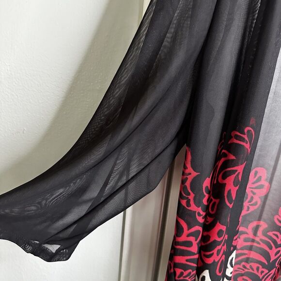 Chicos Caftan Cardigan Open Front Top Sz 3 16 USA - Picture 2 of 7